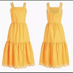 JCrew saffron tiered sundress